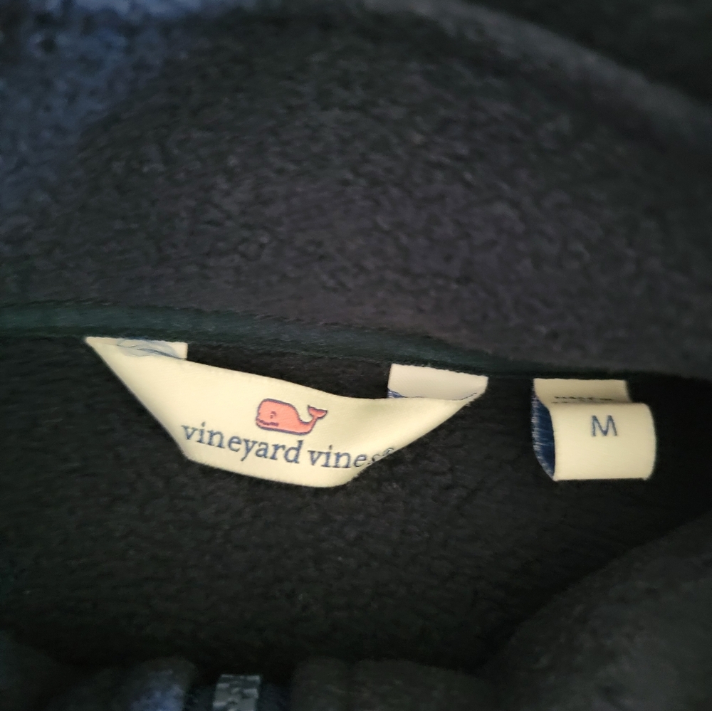 Vineyard Vines Womens Blue 1/4 Zip Fleece Pullover sz Medium - Picture 2 of 4